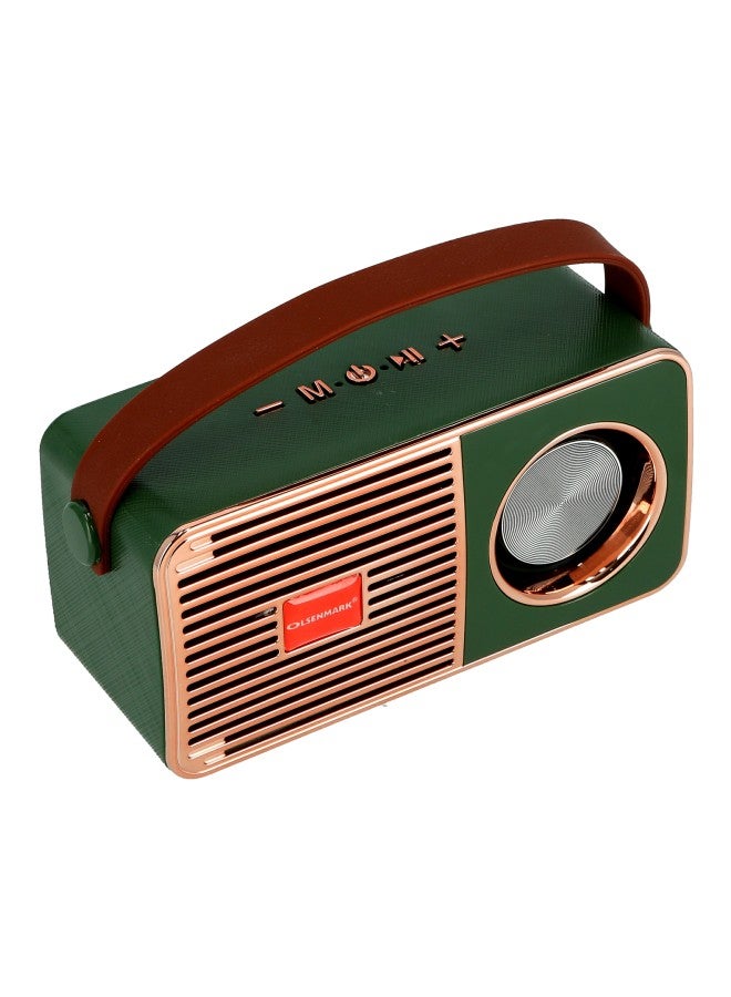 Olsenmark - Portable Bluetooth Speaker Green/Brown/Black - Image 1