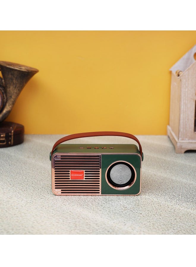 Olsenmark - Portable Bluetooth Speaker Green/Brown/Black - Image 1