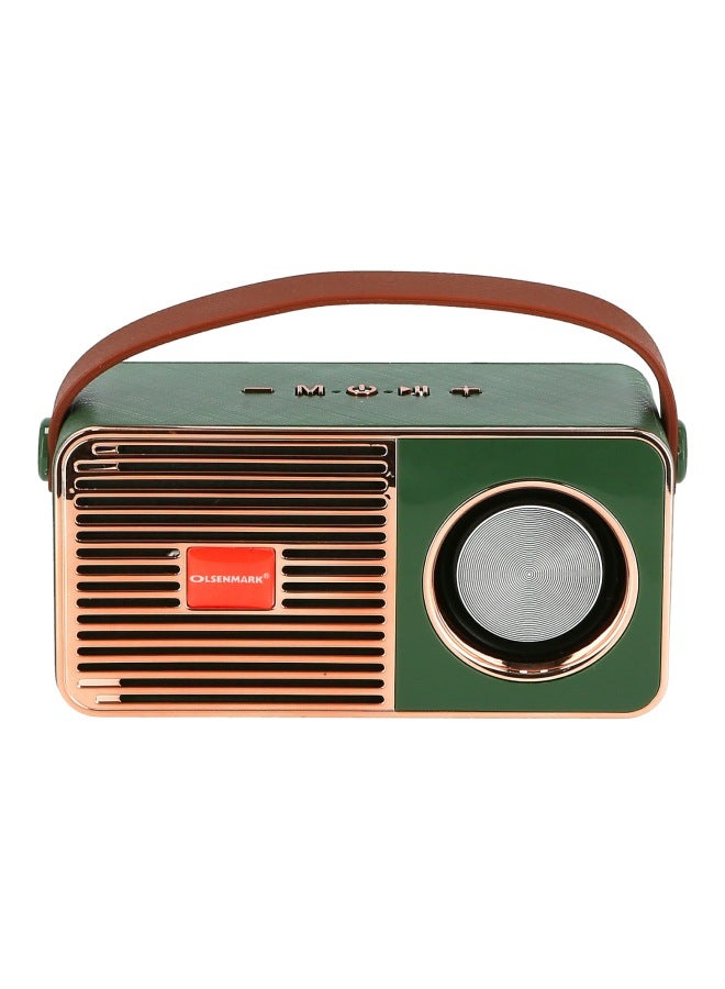 Olsenmark - Portable Bluetooth Speaker Green/Brown/Black - Image 1