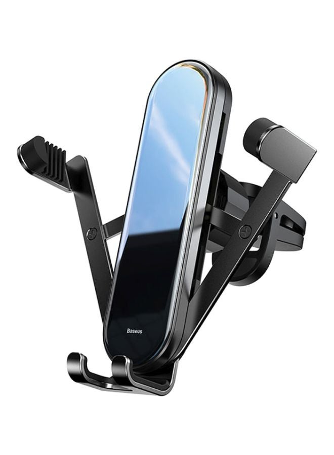 Baseus - Phone Holder Gravity Air Vent Mount Stable Car Cradle Auto Clamping Compatible with Apple iPhone 13 Pro/13 Pro Max/13/13 Mini/iPhone 12/11/Xs/Galaxy S9/S8/Note 8/Huawei P20/P10 Black - Image 1