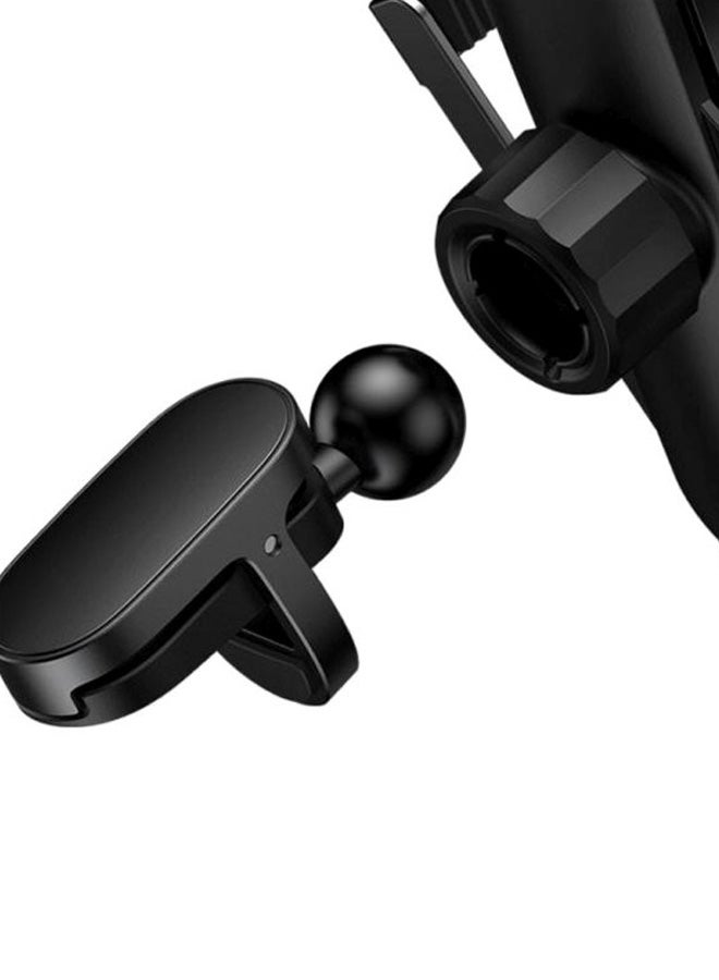 Baseus - Phone Holder Gravity Air Vent Mount Stable Car Cradle Auto Clamping Compatible with Apple iPhone 13 Pro/13 Pro Max/13/13 Mini/iPhone 12/11/Xs/Galaxy S9/S8/Note 8/Huawei P20/P10 Black - Image 1