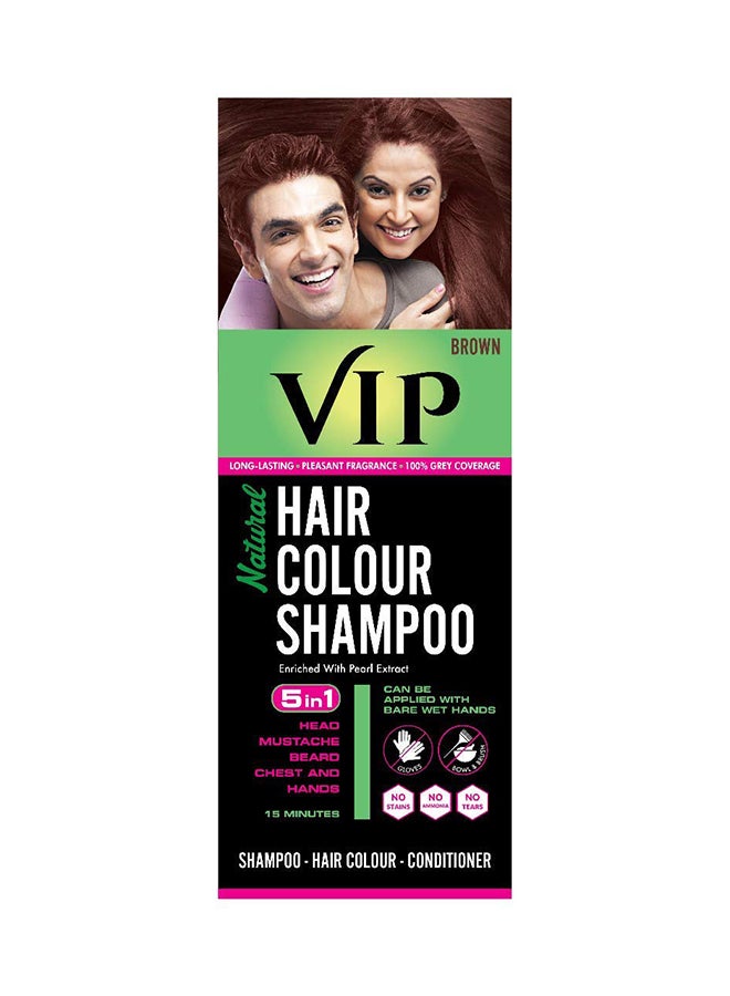 VIP Natural Hair Colour Shampoo Brown 180ml 