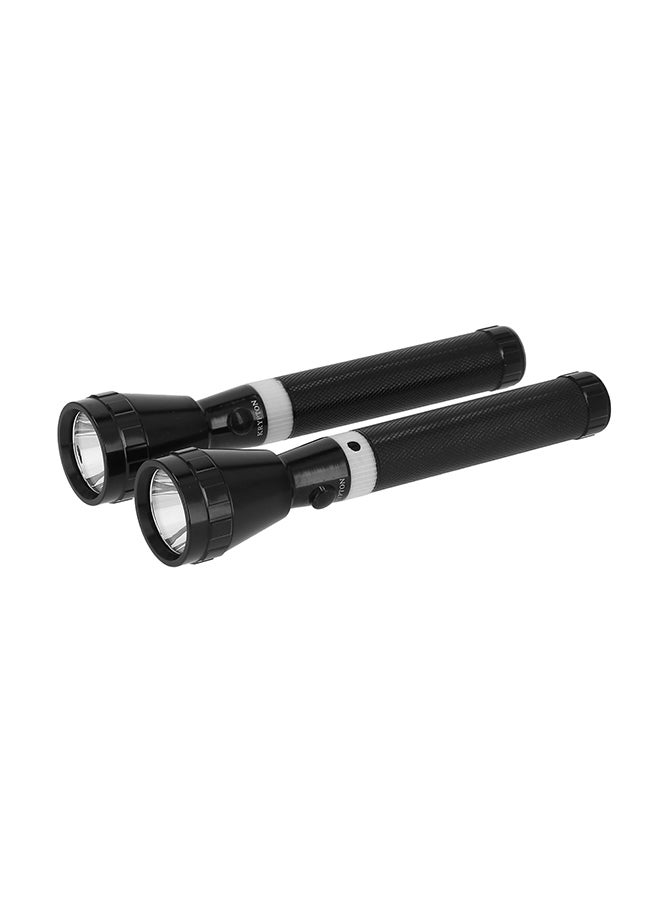 KRYPTON 2-Piece KNFL5024 Rechargeable LED Flashlight Black/White  - Image 2