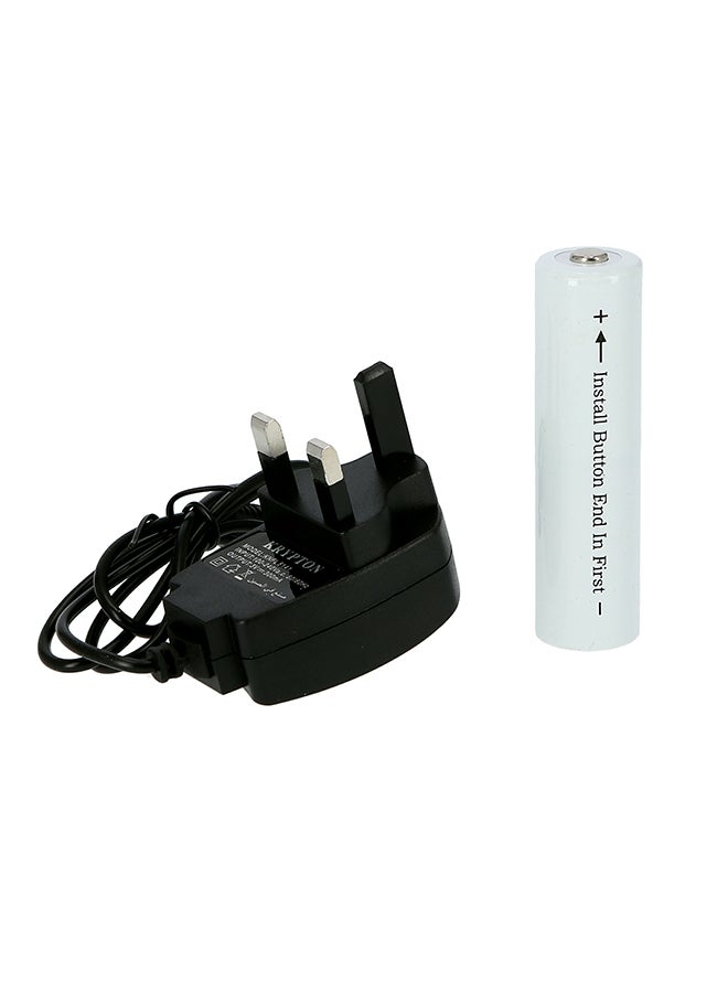 KRYPTON 2-Piece KNFL5024 Rechargeable LED Flashlight Black/White  - Image 4
