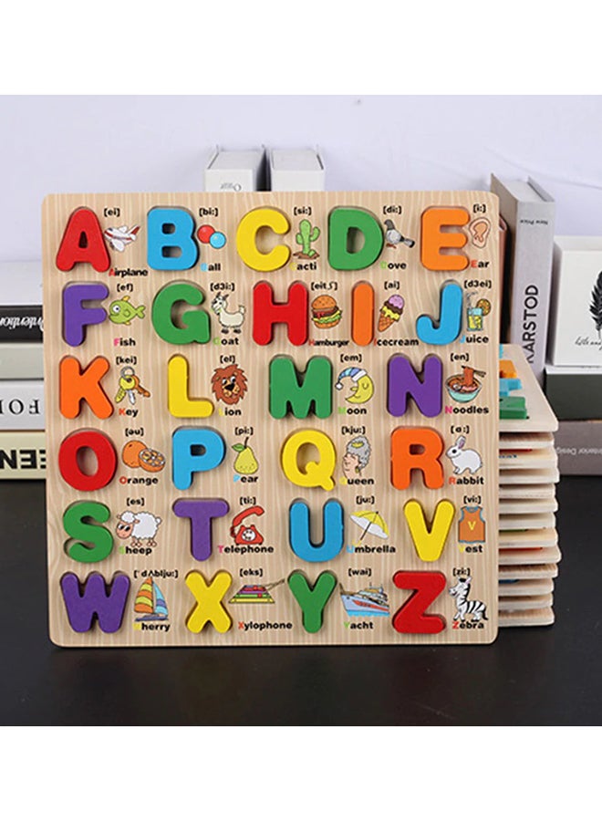 Generic - 2-Piece Learning Uppercase And Lowercase Alphabet Board Multicolour - Image 1