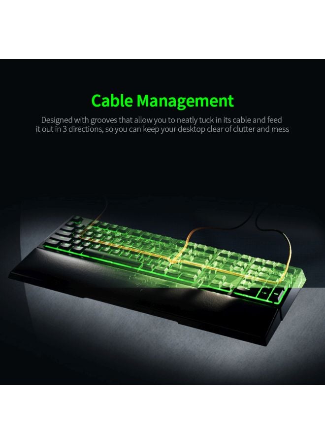 RAZER - Ornata V2 Gaming Keyboard  Hybrid Mechanical Key Switches, Customizable Chroma RGB Lighting, Individually Backlit Keys, Detachable Plush Wrist Rest, Programmable Macros Black - Image 1
