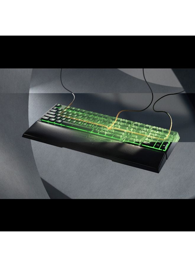RAZER - Ornata V2 Gaming Keyboard  Hybrid Mechanical Key Switches, Customizable Chroma RGB Lighting, Individually Backlit Keys, Detachable Plush Wrist Rest, Programmable Macros Black - Image 1