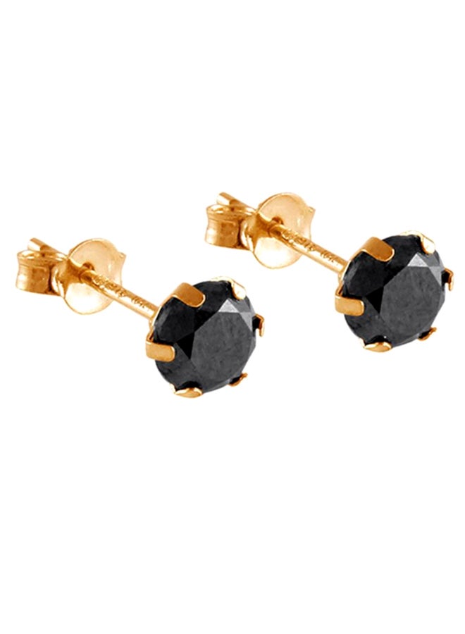 18 Karat Gold Diamond Solitaire Earrings - v1599577306/N14348875A_1