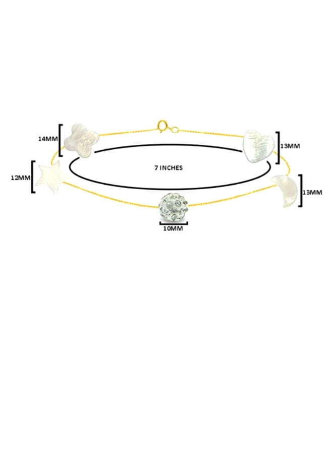 Vera Perla - 18 Karat Yellow Gold Gradual Built In Chain Bracelet - Image 1