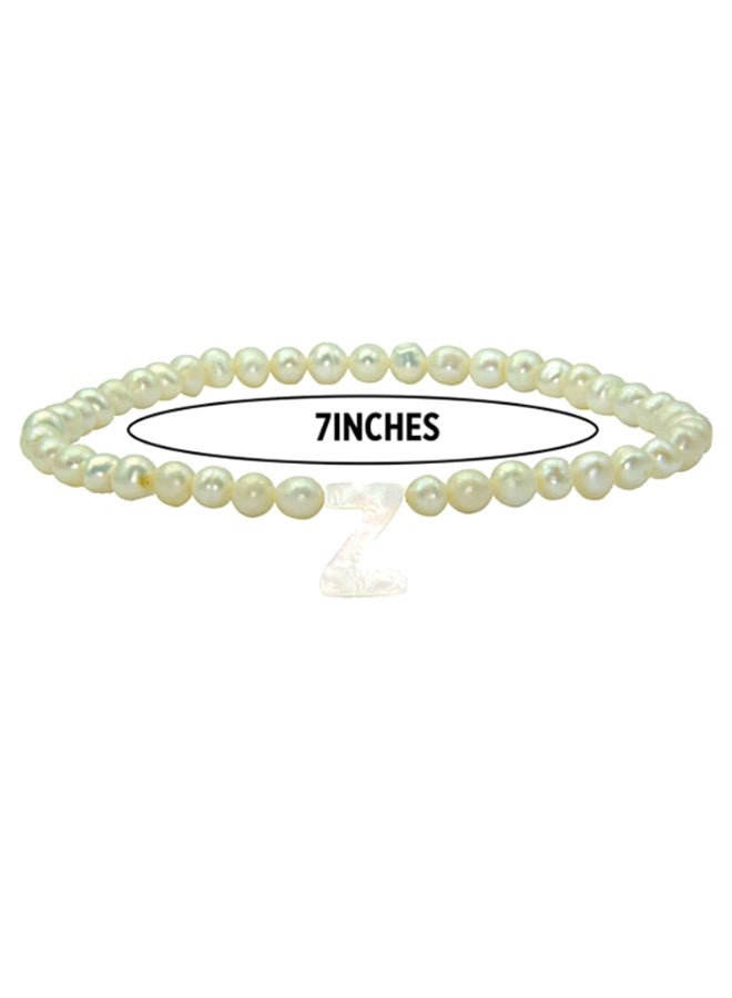 Pearls Letter Z Elastic Bracelet