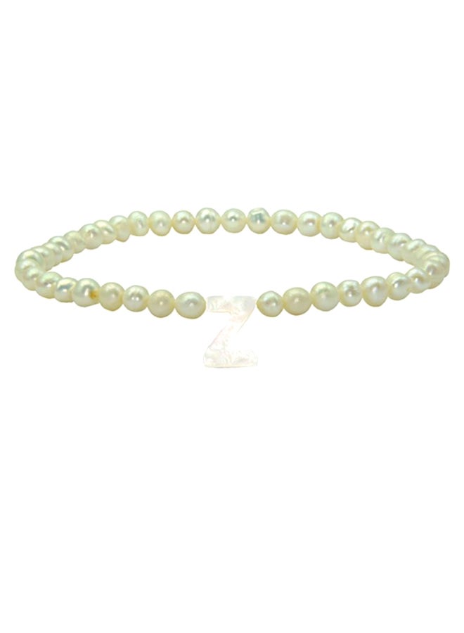 Pearls Letter Z Elastic Bracelet