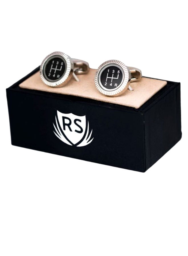 RS - 2-Piece Gear Pattern Shirt Cufflink Set - Image 1