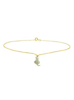 18 Karat Gold Kitty Back Mother of Pearl Bracelet