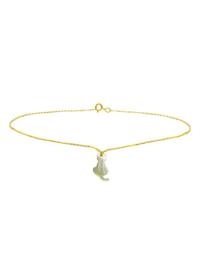 Vera Perla - 18 Karat Gold Kitty Back Mother of Pearl Bracelet - Image 1