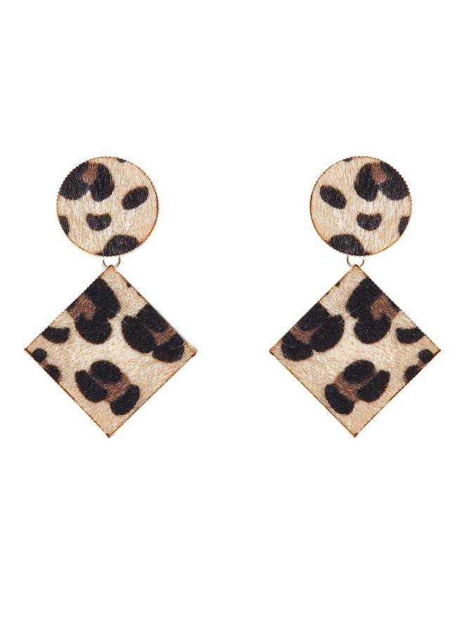 YUEJIN - Animal Print Dangle Earrings - Image 1