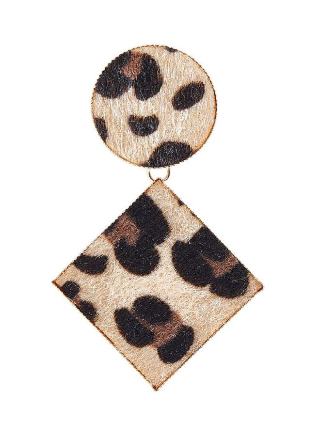 YUEJIN - Animal Print Dangle Earrings - Image 1