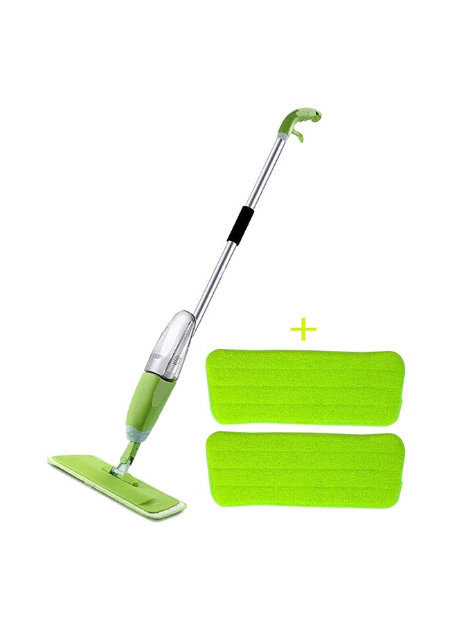 Spray Mop With Cleaning Pads Green/Clear/Silver 110cm