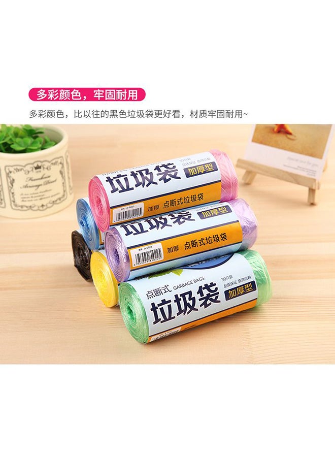 مجموعة من 6 لفافات أكياس قمامة متعدد الألوان 45 x 50سم