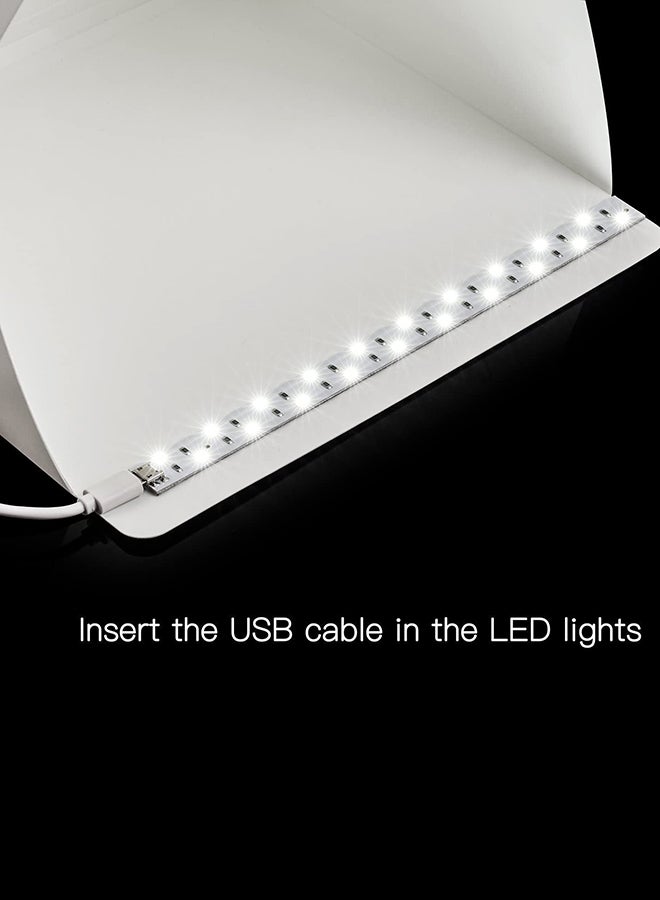 توشيونيكس صندوق إضاءة LED محمول قابل للطي أسود/ أبيض  - Image 3