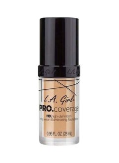LA Girl Pro Coverage Illuminating Liquid Foundation 644 Natural  - Image 1