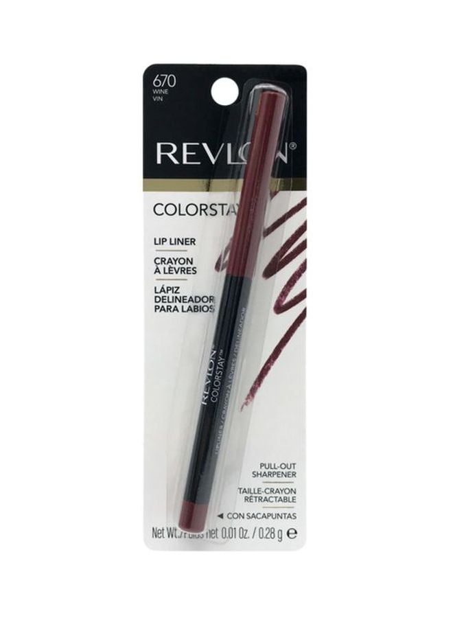 Revlon ColorStay Longwear Lip Liner 670 Wine - Image 3