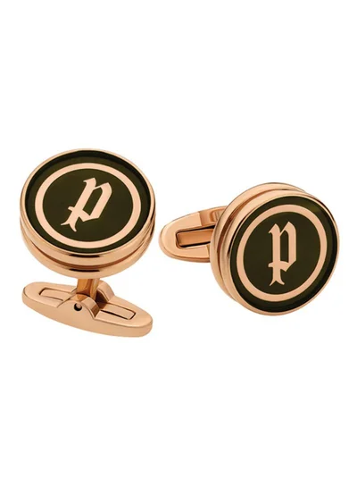 POLICE Stainless Steel P Logo Cufflinks