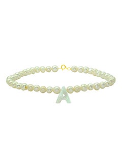 Pearls Strand Letter A Necklace