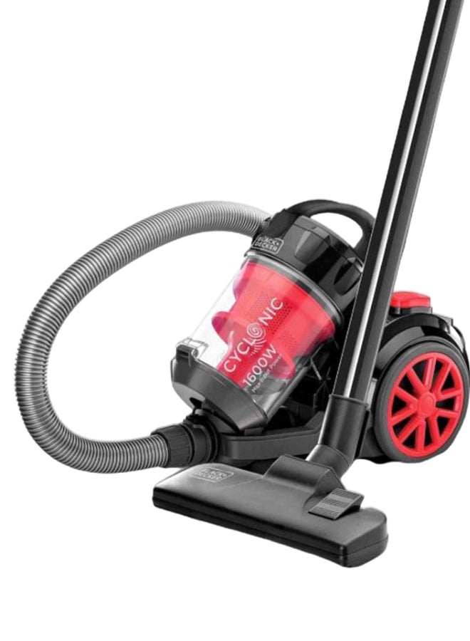 BLACK+DECKER Canister Vacuum Cleaner 1600 W VM1680 Grey/Red/Black  - Image 2
