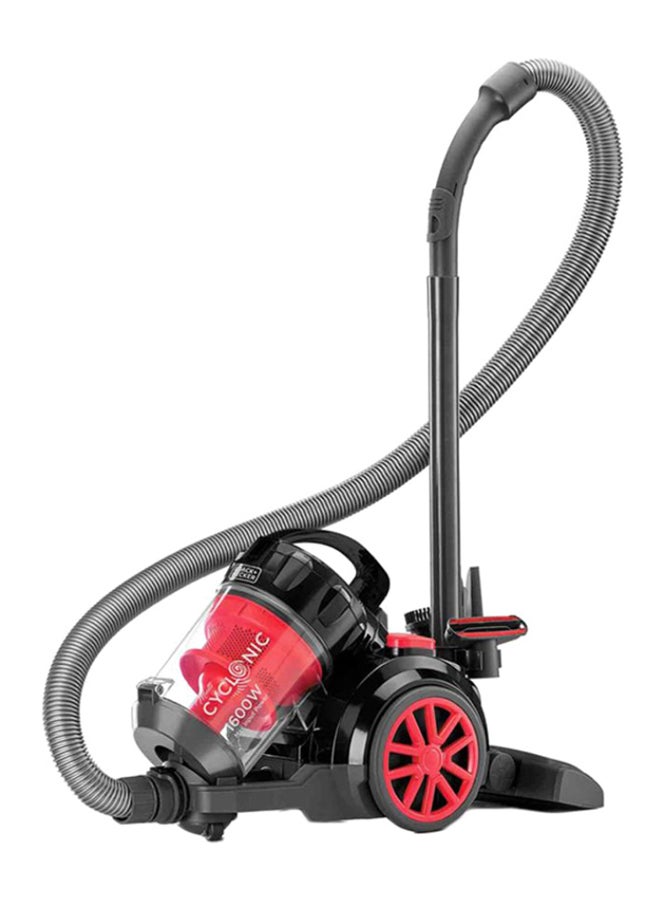 BLACK+DECKER Canister Vacuum Cleaner 1600 W VM1680 Grey/Red/Black  - Image 1