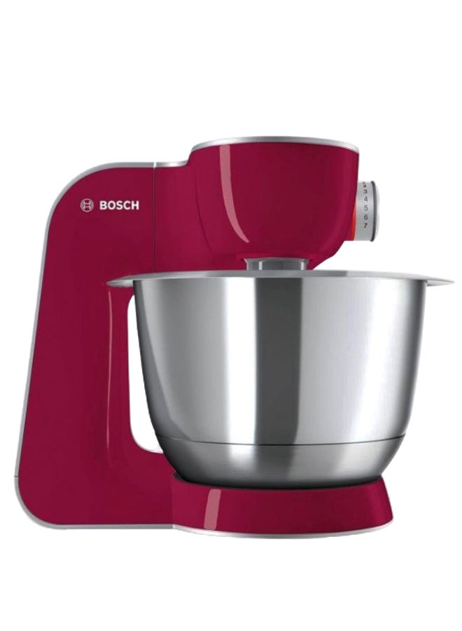 بوش - طقم محضر طعام كهربائي 3.9 L 1000 W MUM58420 فضي / أحمر - Image 1