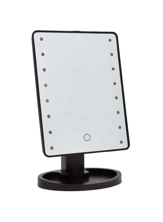 أرت لوك مرآة مكياج مزودة بإضاءة LED مدمجة أسود/فضي 22x16سم  - Image 1