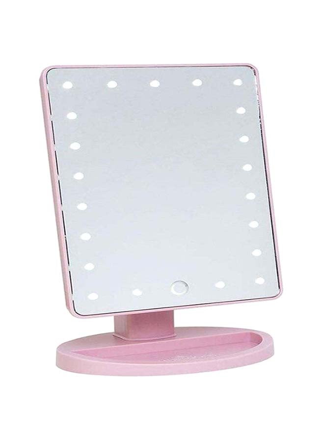 ARTLOOK LED Touch Screen Makeup Mirror Pink/Silver 8.9x6.5inch - Image 1