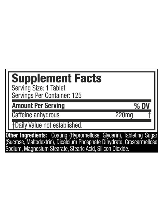 MuscleTech Platinum 100% Caffeine, 220 mg, 125 Tablets  - Image 4