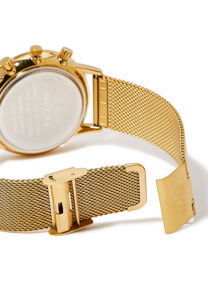 MERAJ Men's Chronograph Analog Watch - 42 mm - Gold - Image 4