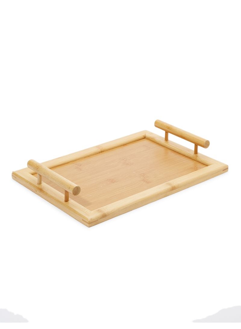 Orchid Small Wooden Tray Beige 35cm  - Image 1
