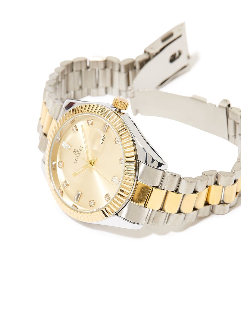 ماكسل ساعة اويستر بيربيتال انالوج - قياس 42 ملم - لون مزدوج للرجال - Image 2