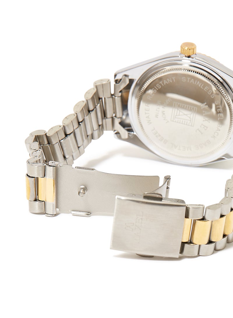 ماكسل ساعة اويستر بيربيتال انالوج - قياس 42 ملم - لون مزدوج للرجال - Image 4