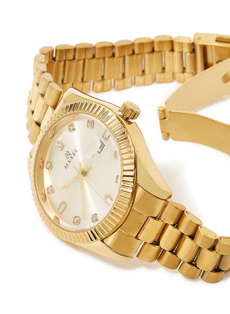 Maxel - Men's Oyster Perpetual Analog Watch - 42 mm - Gold - Image 1