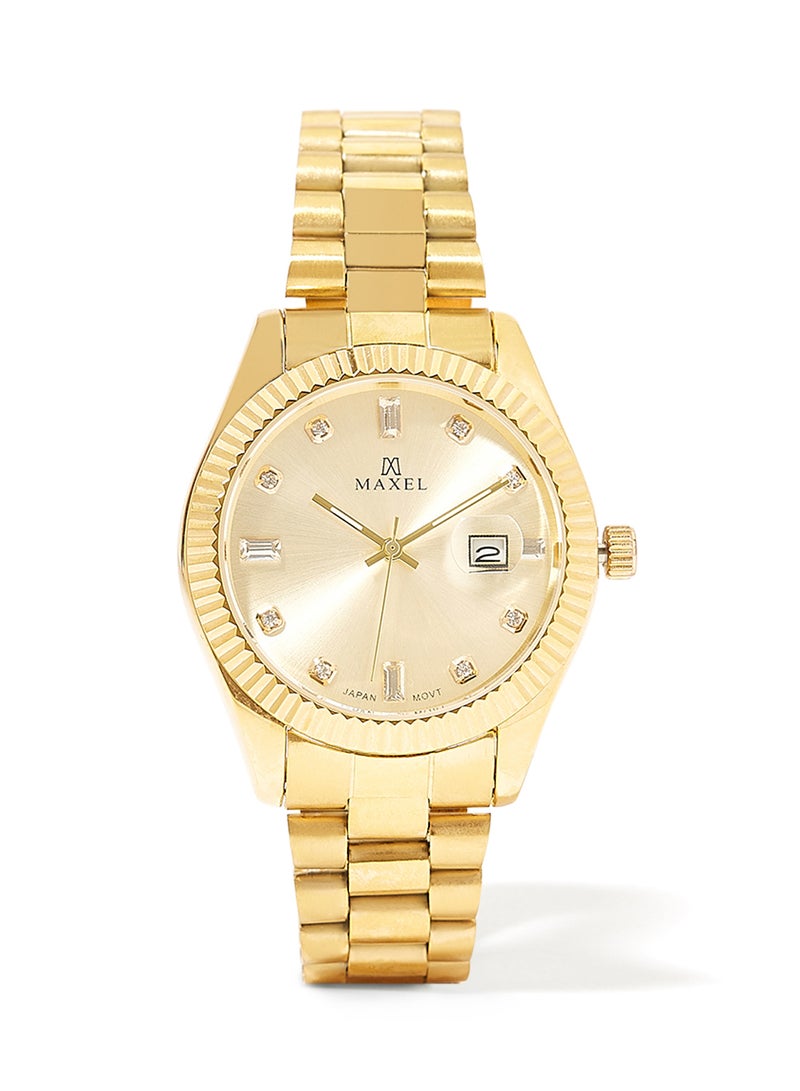 ماكسل ساعة اويستر بيربيتال انالوج - مقاس 42 ملم - لون ذهبي للرجال - Image 1