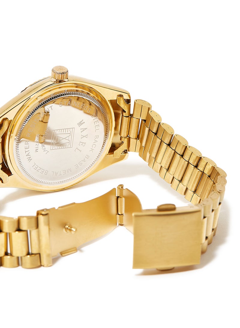 ماكسل ساعة اويستر بيربيتال انالوج - مقاس 42 ملم - لون ذهبي للرجال - Image 3