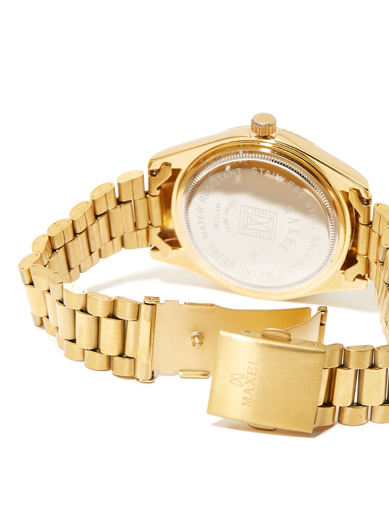 ماكسل ساعة اويستر بيربيتال انالوج - مقاس 42 ملم - لون ذهبي للرجال - Image 4