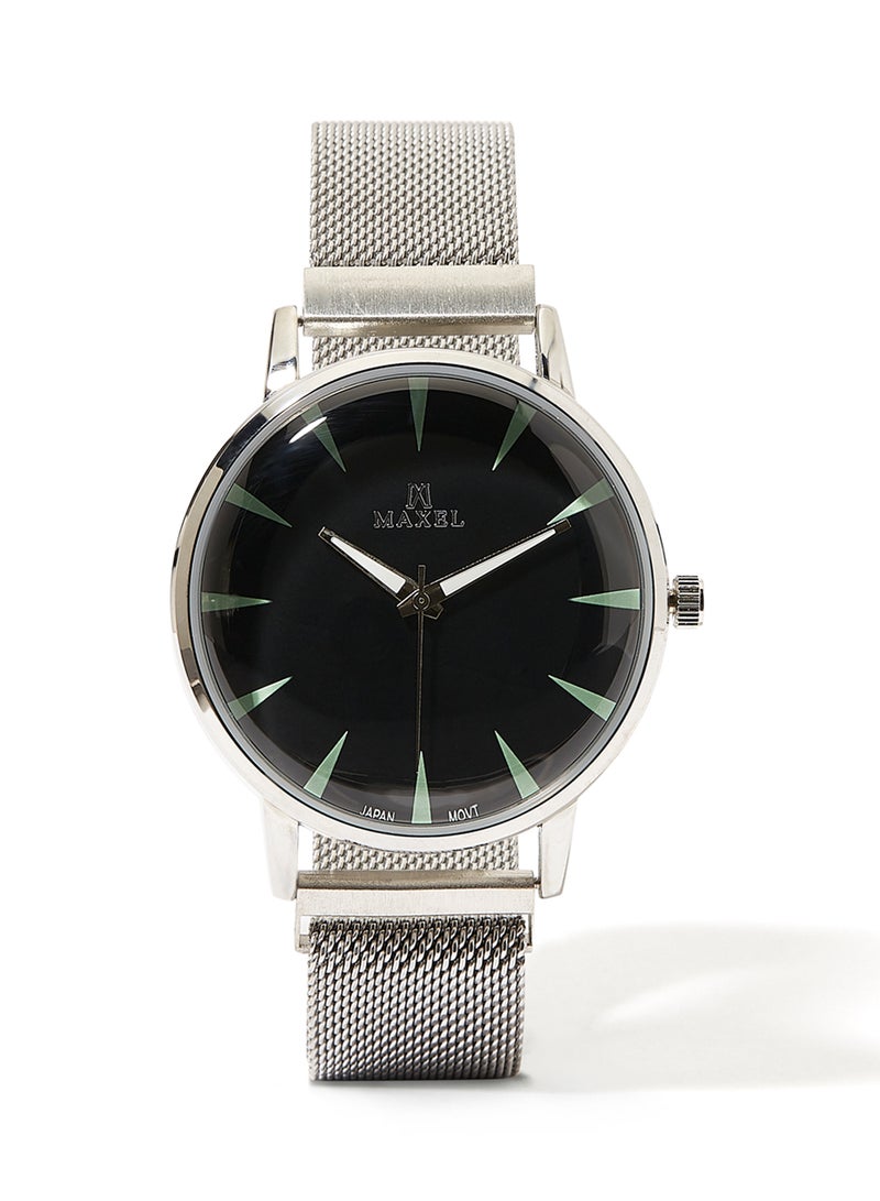 Maxel - Men's Magnet Luminous Analog Watch - 42 mm - Silver - Image 1