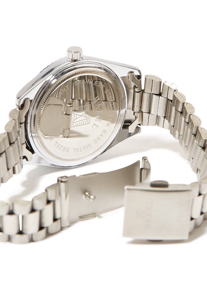 ماكسل ساعة اويستر بيربيتال انالوج - 42 ملم - فضي للرجال - Image 3