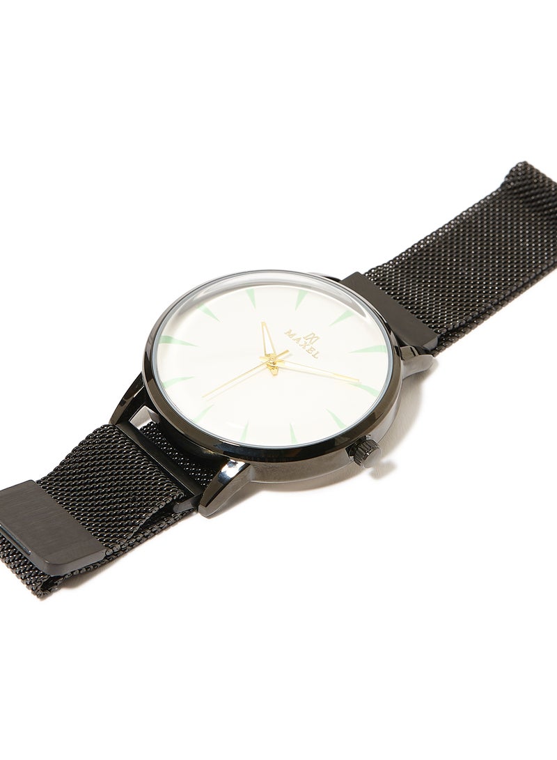 Maxel Men's Magnet Luminous Analog Watch - 42 mm - Black - Image 2