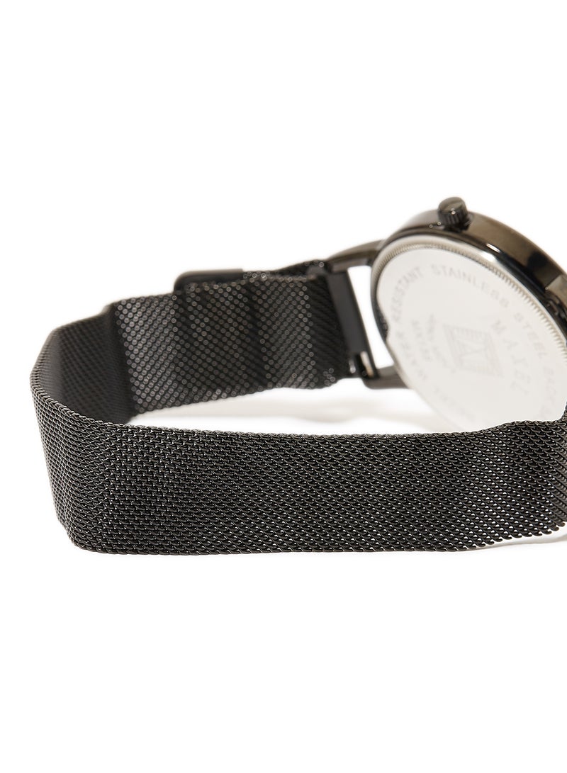 Maxel Men's Magnet Luminous Analog Watch - 42 mm - Black - Image 3