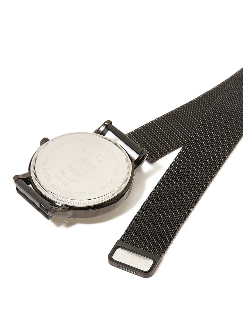 Maxel Men's Magnet Luminous Analog Watch - 42 mm - Black - Image 4