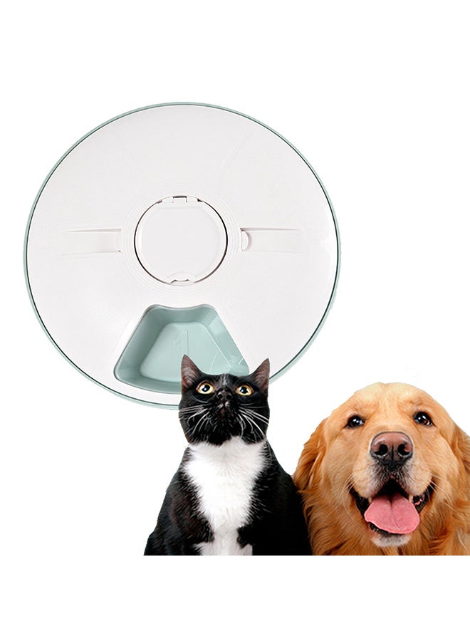 Automatic Pet Feeders Bowl With Voice LCD Screen Green 32.5x32.5x8.5cm - Image 1