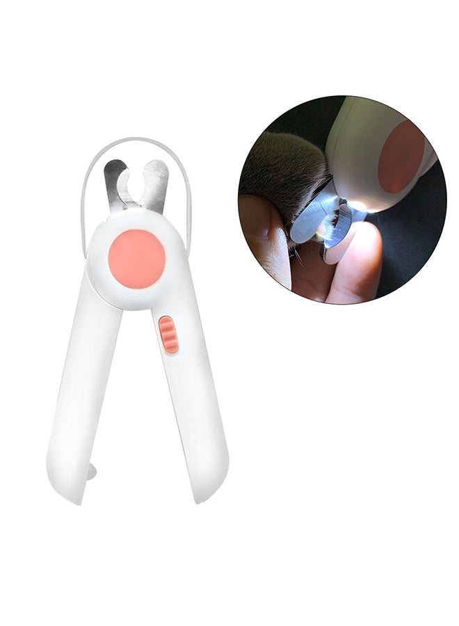Pet Nail Clippers With LED Light Pink 19x17x2.5cm - Image 1