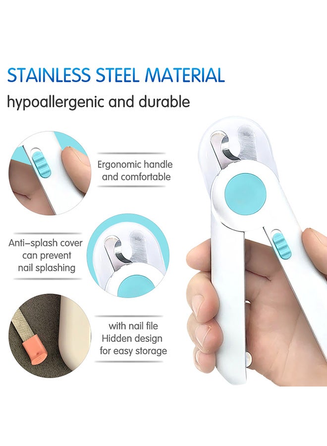 Pet Nail Clippers With LED Light Pink 19x17x2.5cm - Image 4