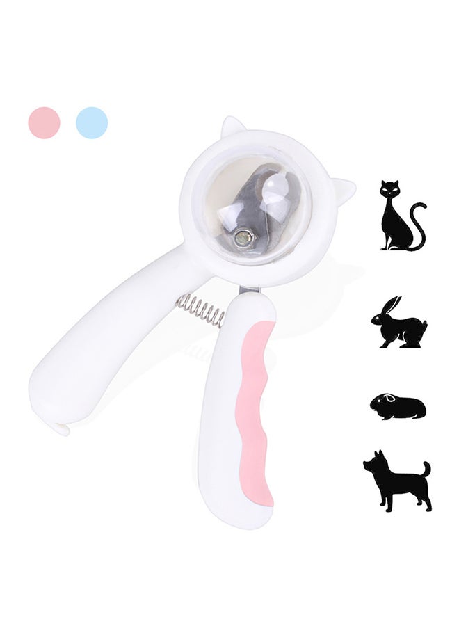 قلامة أظافر للحيوانات الأليفة مع مبرد أبيض/ وردي 17x12.5x5سم - Image 1